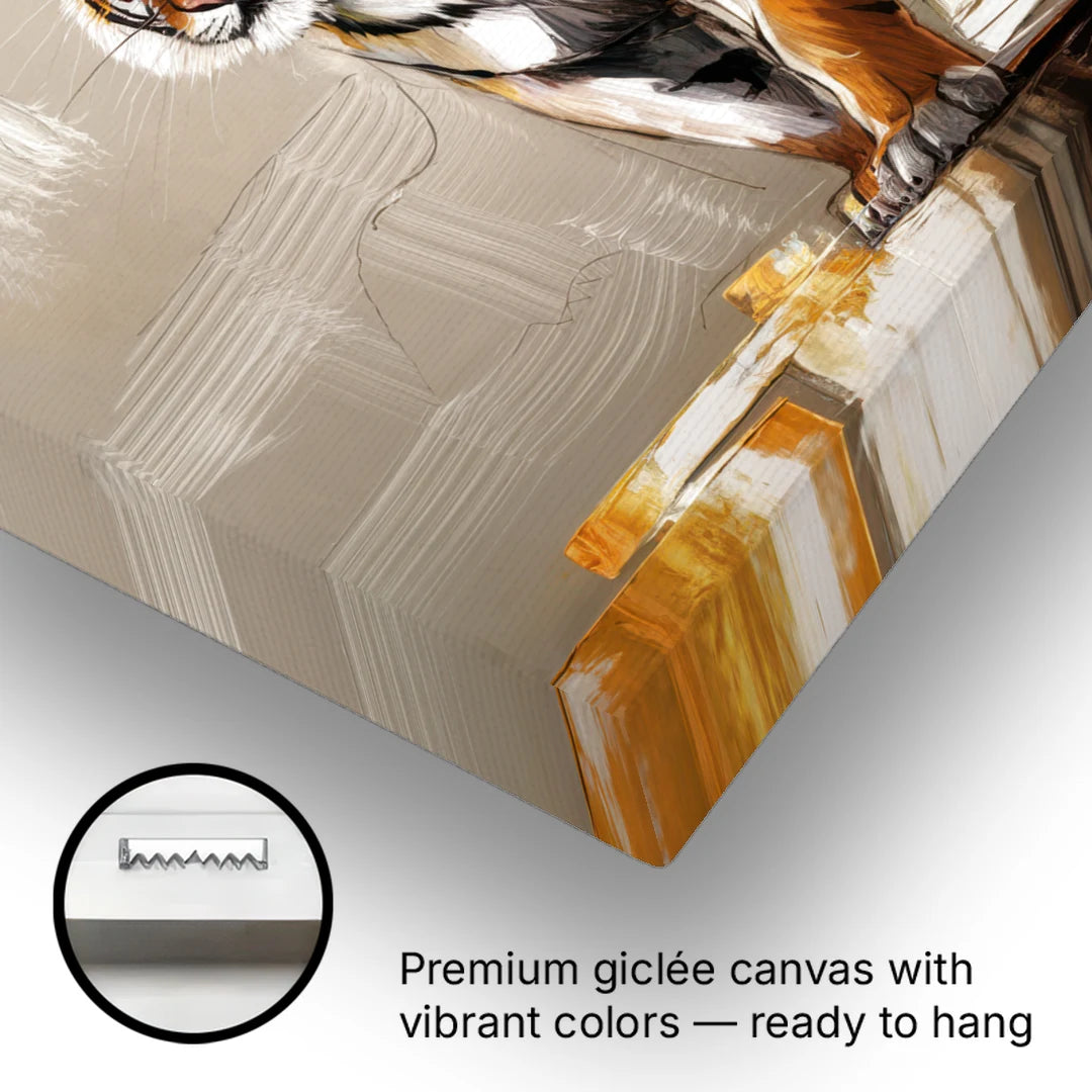 Royal Tiger - Canvas Wall Art - Gallery Wrap Corner