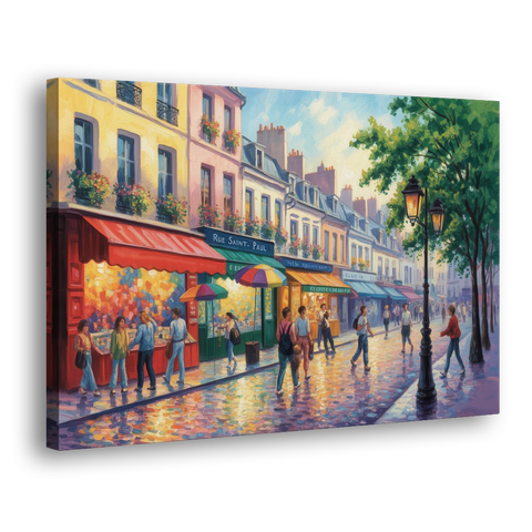 Rue Saint Paul Vibes - Canvas Wall Art - Side