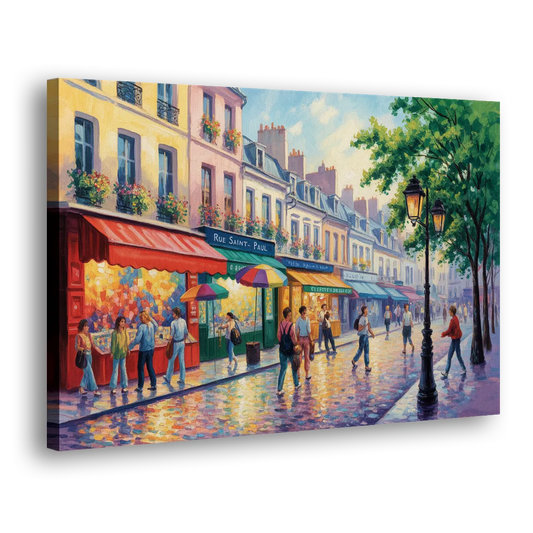 Rue Saint Paul Vibes Side - Canvas Wall Art