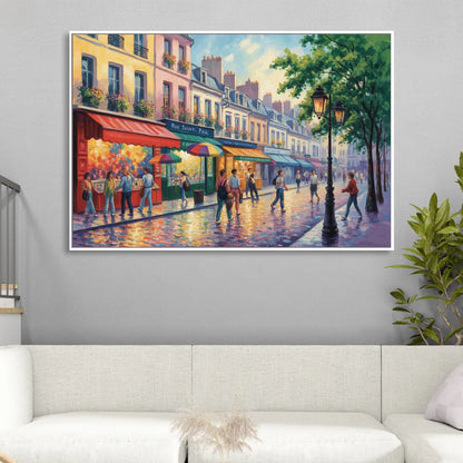 Rue Saint Paul Vibes Living Room - White Canvas Wall Art