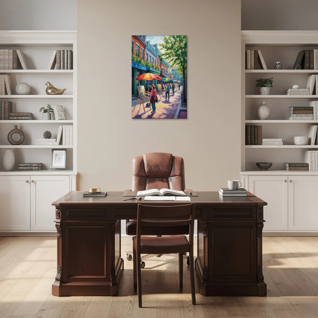 Rue du Tresor Artists Quebec - Canvas Wall Art - Office - 24x36