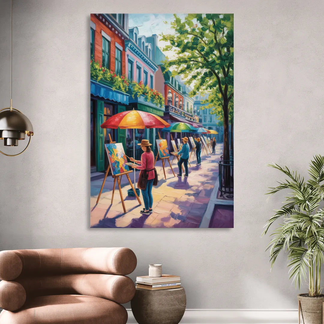 Rue du Tresor Artists Quebec Sitting Room - Canvas Wall Art