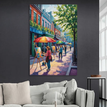 Rue du Tresor Artists Quebec Living Room - Canvas Wall Art
