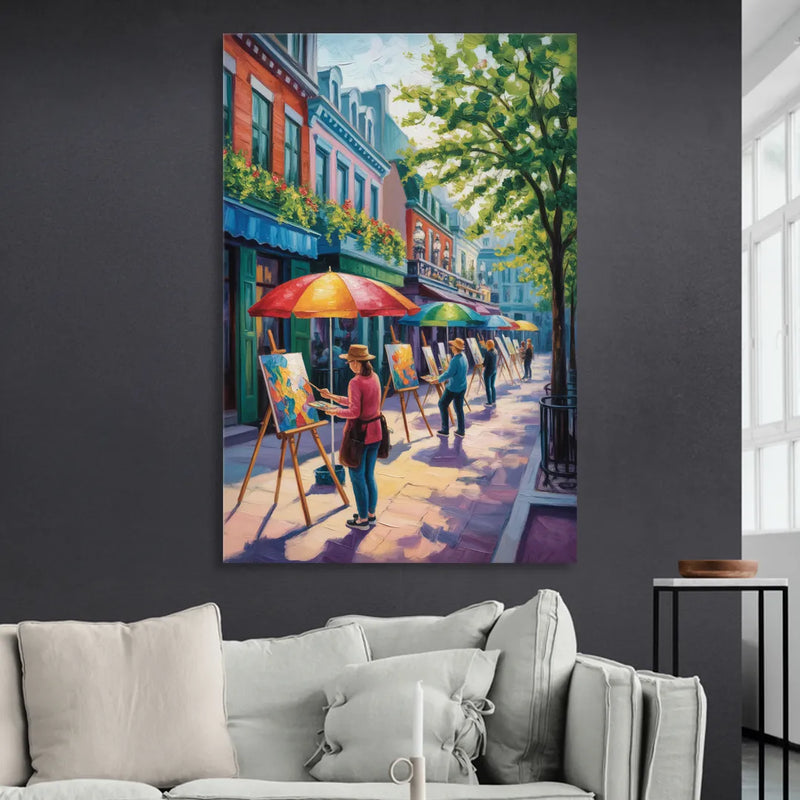 Rue du Tresor Artists Quebec Living Room - Canvas Wall Art