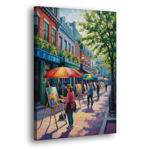 Rue du Tresor Artists Quebec - Canvas Wall Art