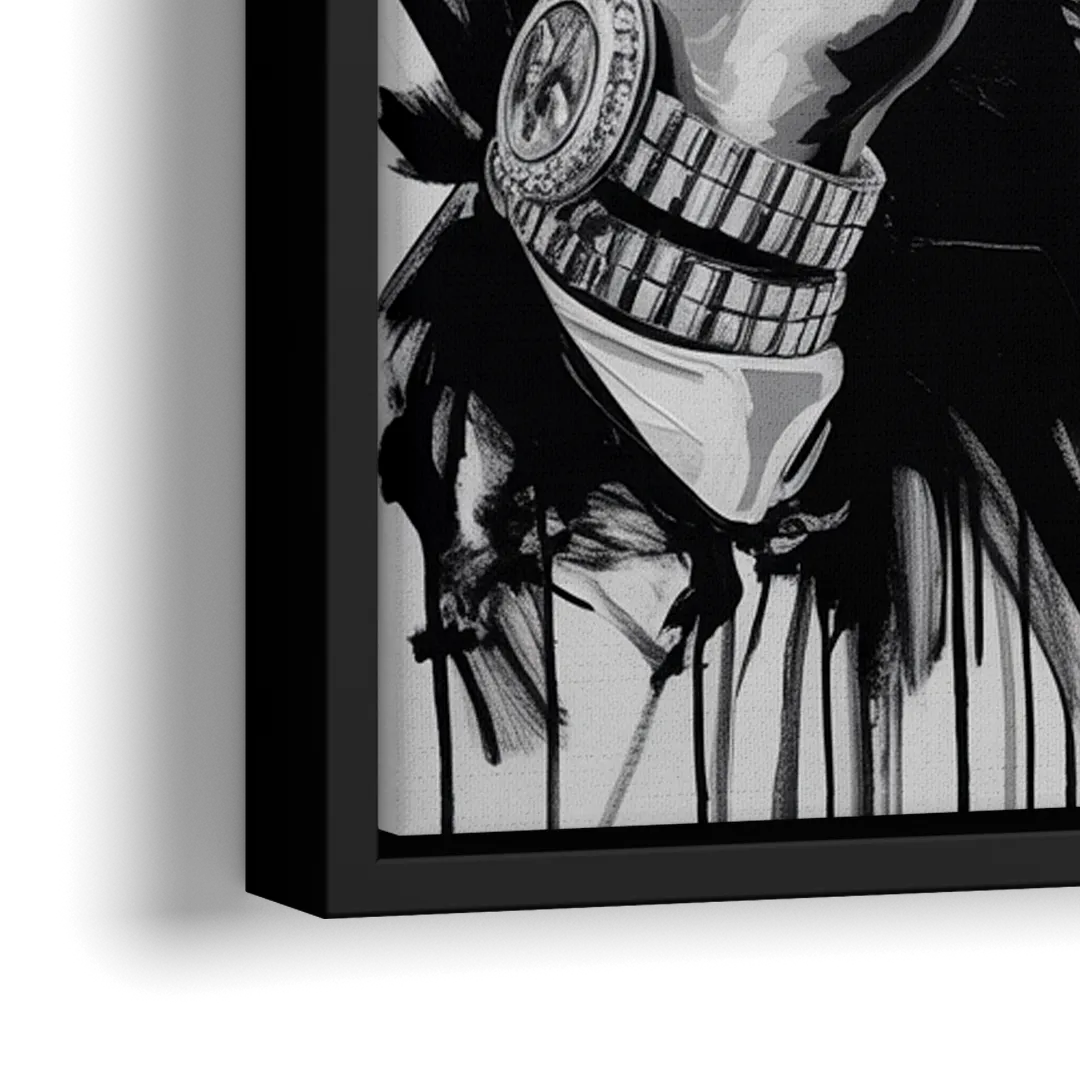 Run Forever 2.0 - Close-Up Black Frame Canvas