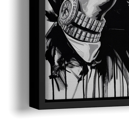 Run Forever 2.0 - Close-Up Black Frame Canvas