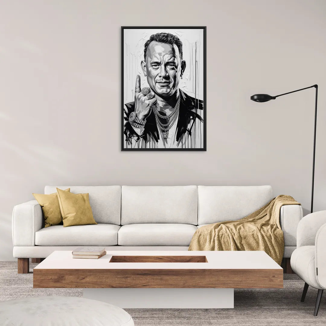 Run Forever 2.0 - Living Room Black Frame Canvas