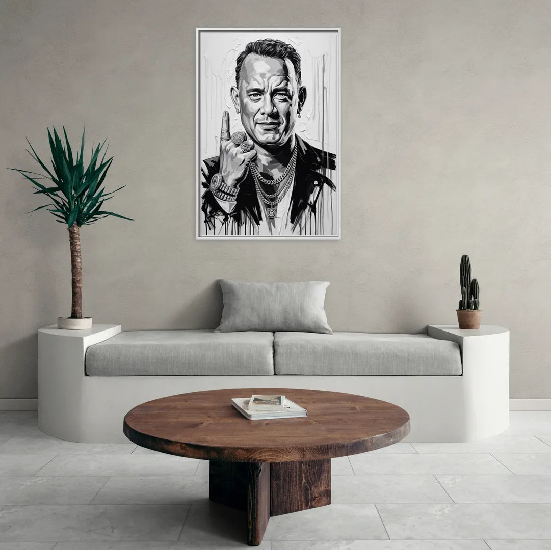 Run Forever 2.0 - Living Room White Frame Canvas