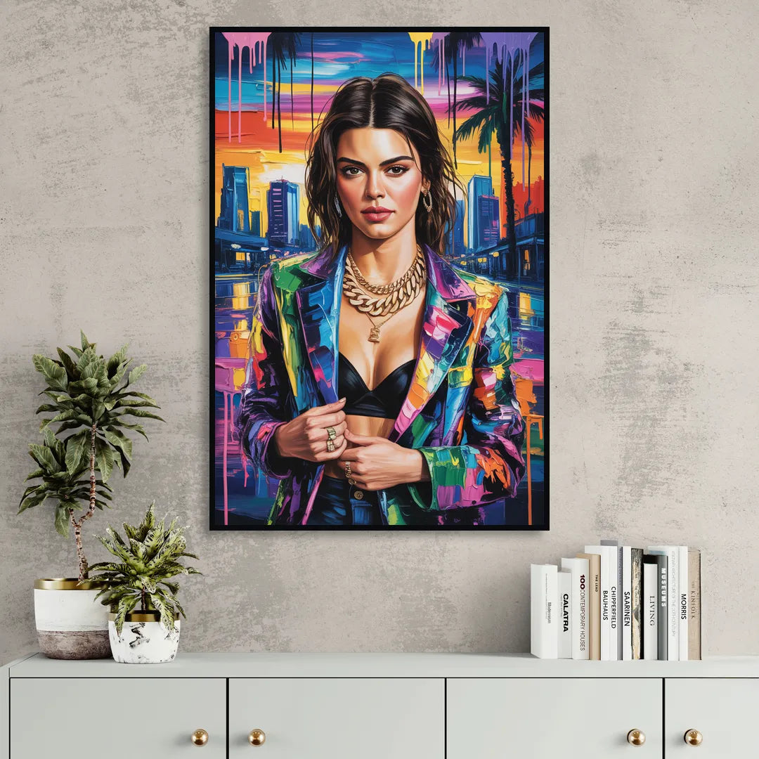 Runway 2.0 Living Room - Black Canvas Wall Art