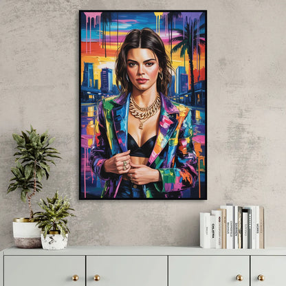 Runway 2.0 Living Room - Black Canvas Wall Art