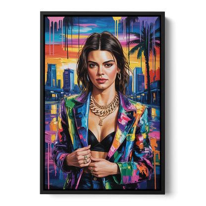Runway 2.0 - Black Frame Canvas