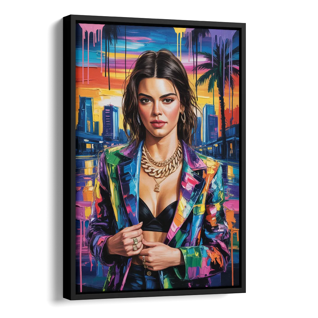 Runway 2.0 Side - Black Canvas Wall Art