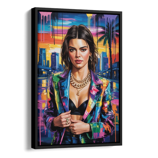 Runway 2.0 Side - Black Canvas Wall Art