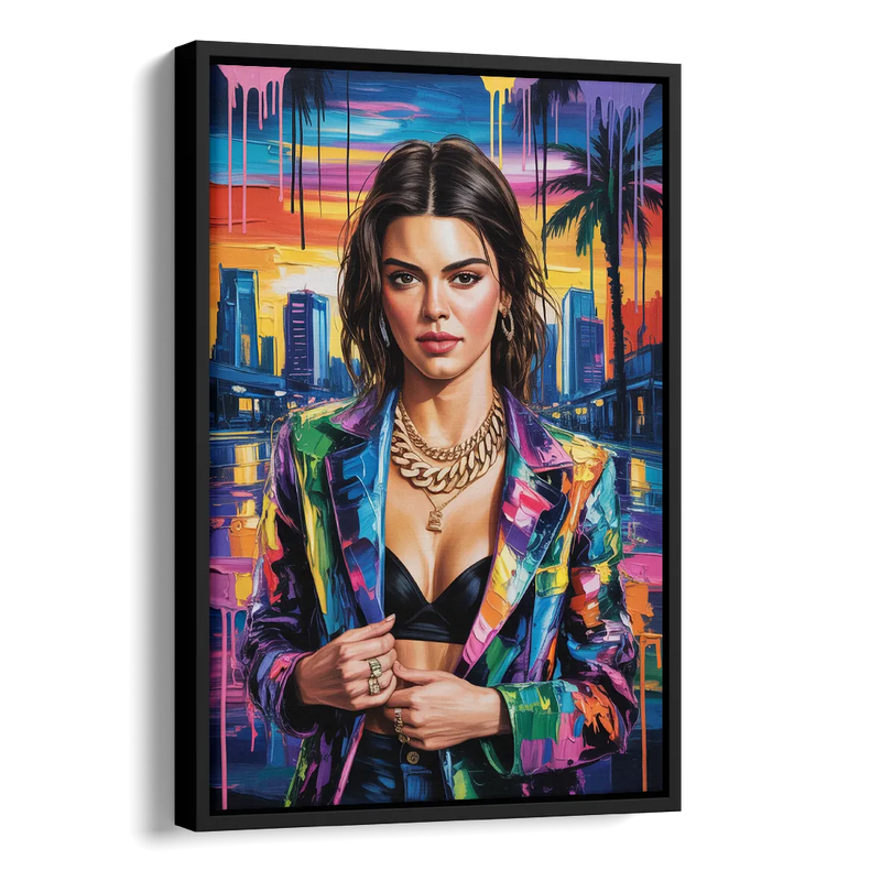 Runway 2.0 Side - Black Canvas Wall Art