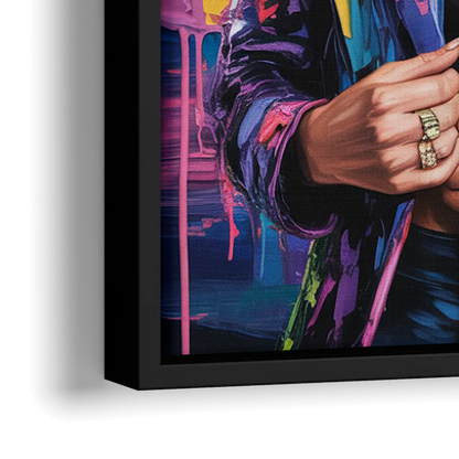 Runway 2.0 - Close-Up Black Frame Canvas