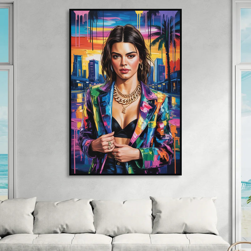 Runway 2.0 Sitting Room - Black Canvas Wall Art