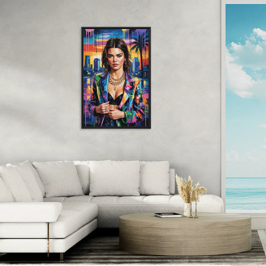 Runway 2.0 - Living Room Black Frame Canvas