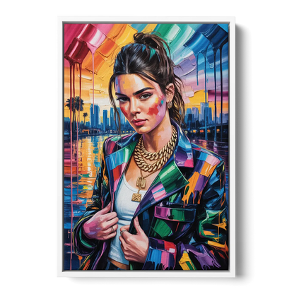 Runway - White Frame Canvas