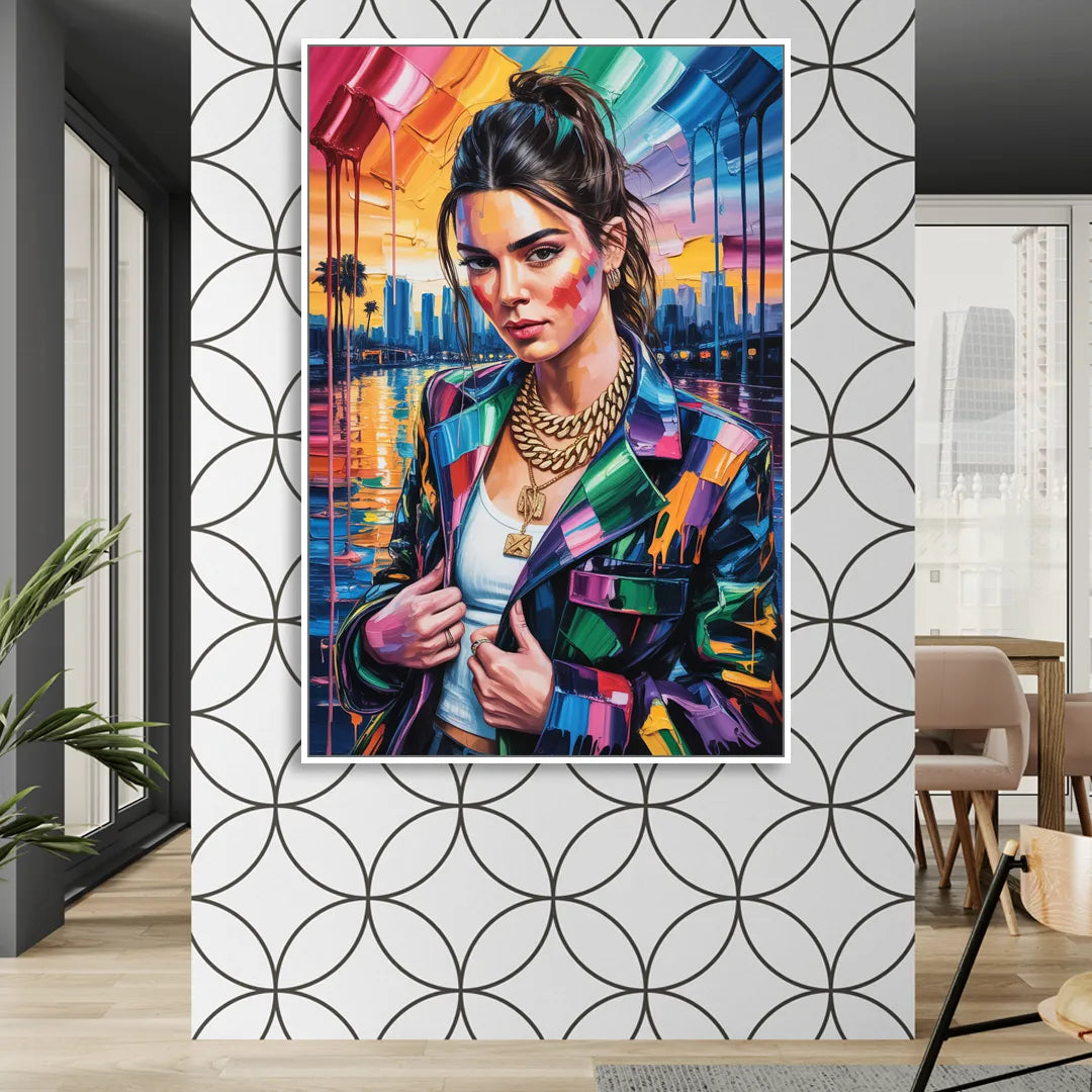 Runway Living Room - White Canvas Wall Art
