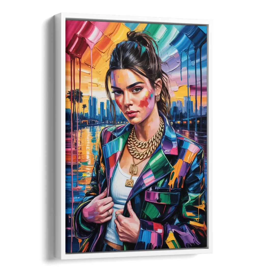 Runway Side - White Canvas Wall Art