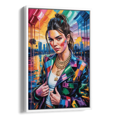 Runway Side - White Canvas Wall Art