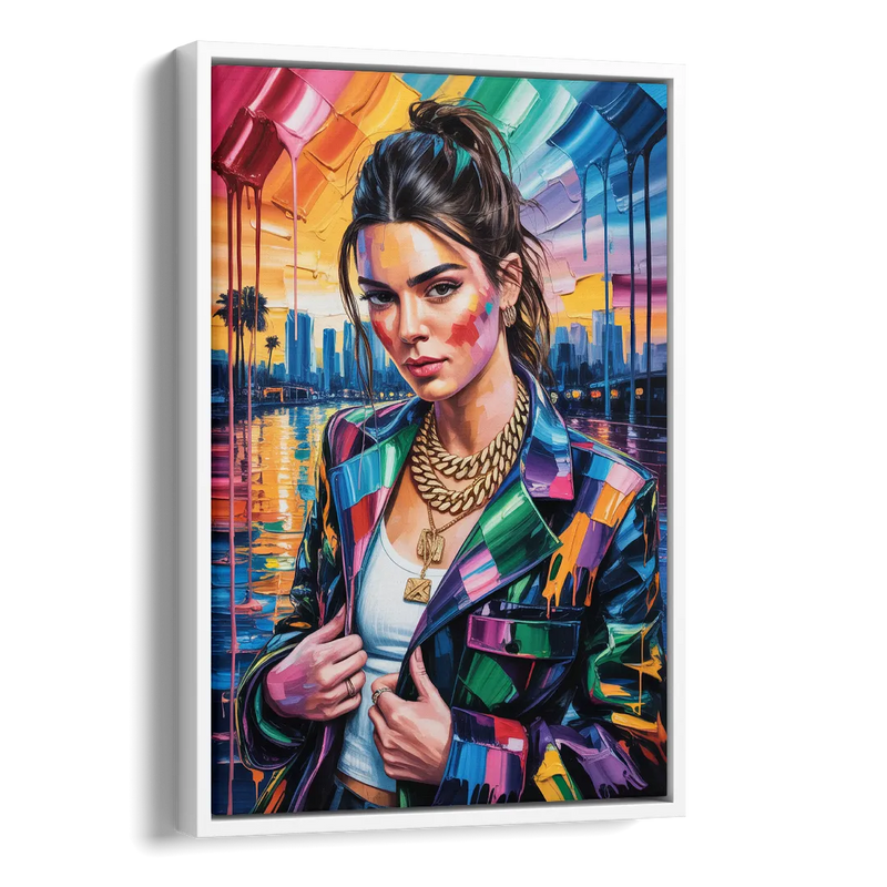 Runway Side - White Canvas Wall Art