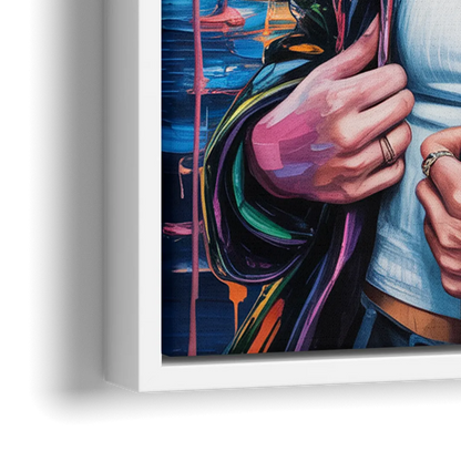 Runway - Close-Up White Frame Canvas