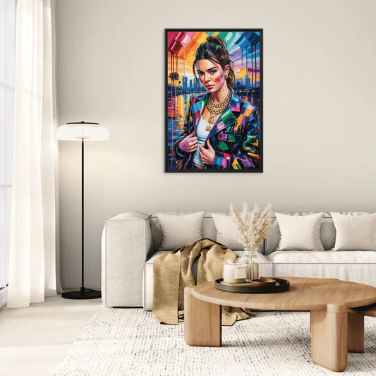 Runway - Living Room Black Frame Canvas