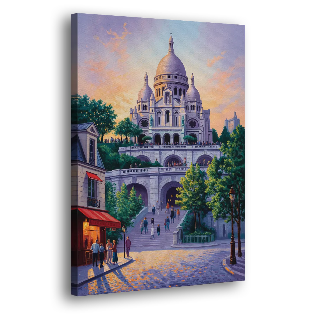 Sacré-Cœur Sunrise Side - Canvas Wall Art