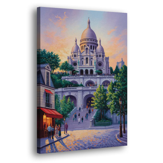 Sacré-Cœur Sunrise Side - Canvas Wall Art