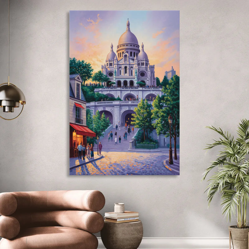 Sacré-Cœur Sunrise Sitting Room - Canvas Wall Art