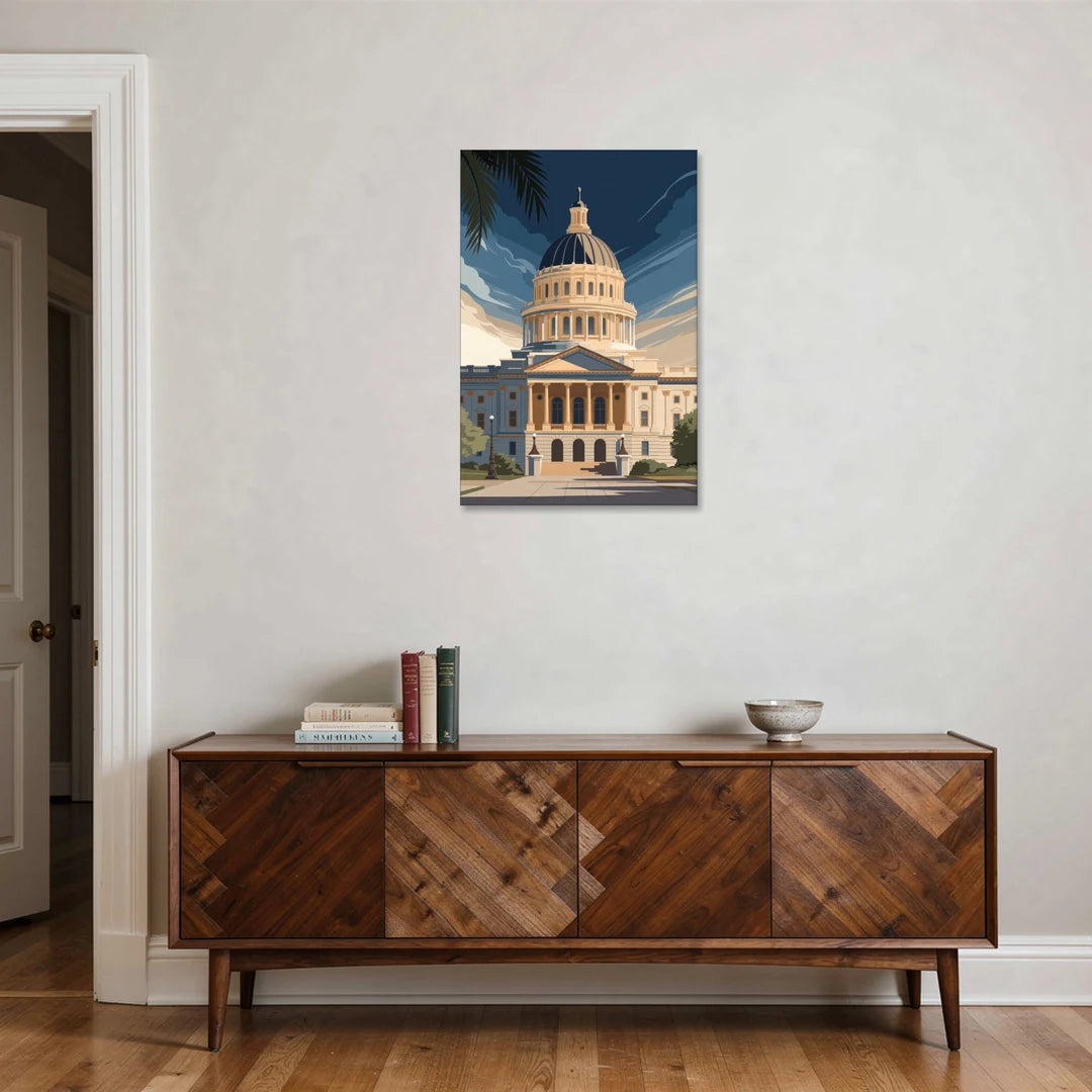 Sacramento Capitol Building - Canvas Wall Art - Coffee Table - 24x36