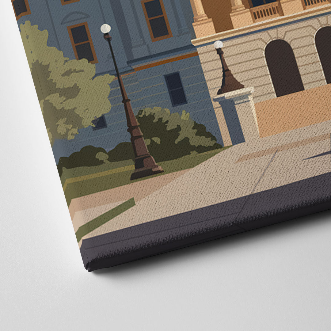 Sacramento Capitol Building Canvas Close Up