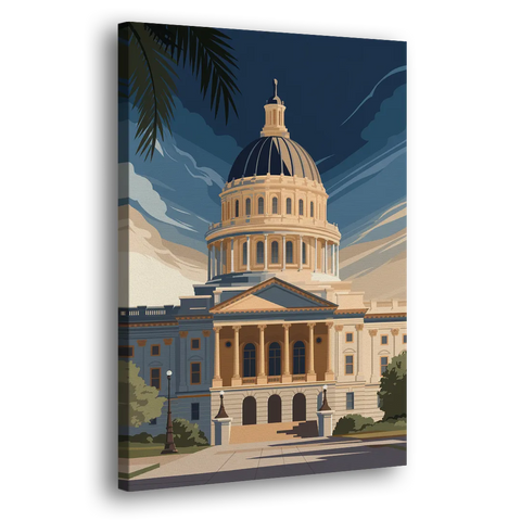 Sacramento Capitol Building - Canvas Wall Art