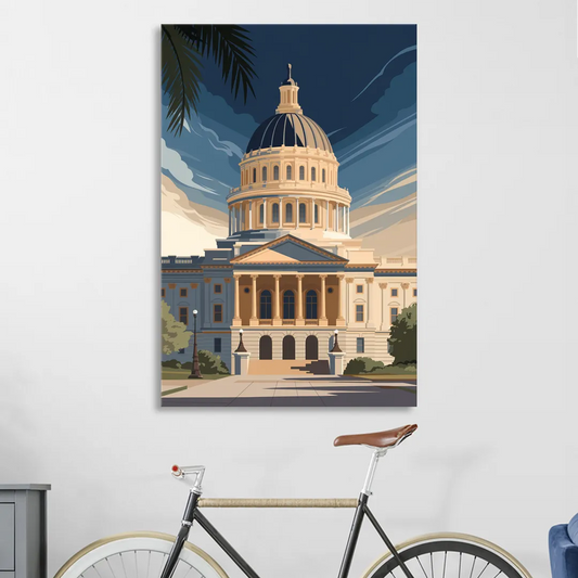 Sacramento Capitol Building Living Room - Canvas Wall Art