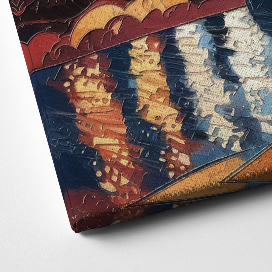 Sacramento Golden Hour Skyline Canvas Close Up