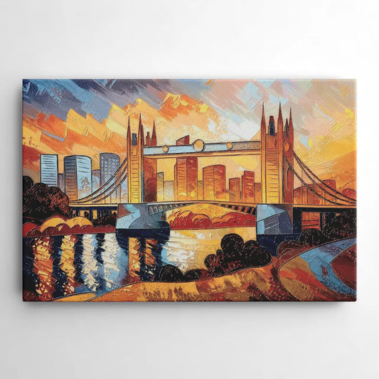 Sacramento Golden Hour Skyline - Canvas Wall Art