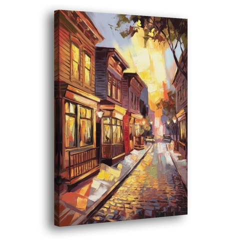 Sacramento Historic Old Town - Canvas Wall Art - Side