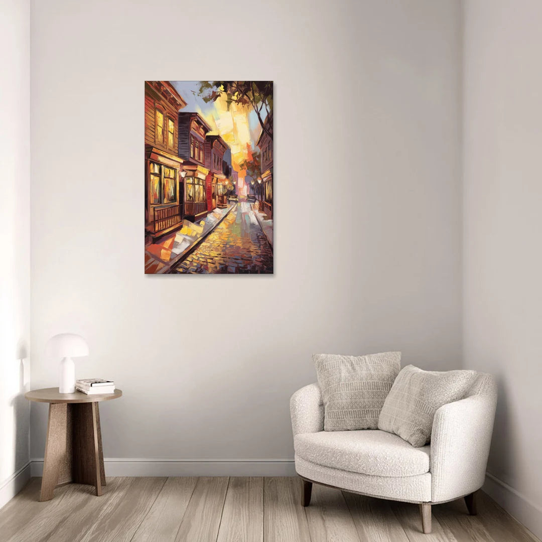 Sacramento Historic Old Town - Canvas Wall Art - Sofa - 24x36