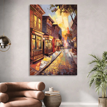 Sacramento Historic Old Town Sitting Room - Canvas Wall Art