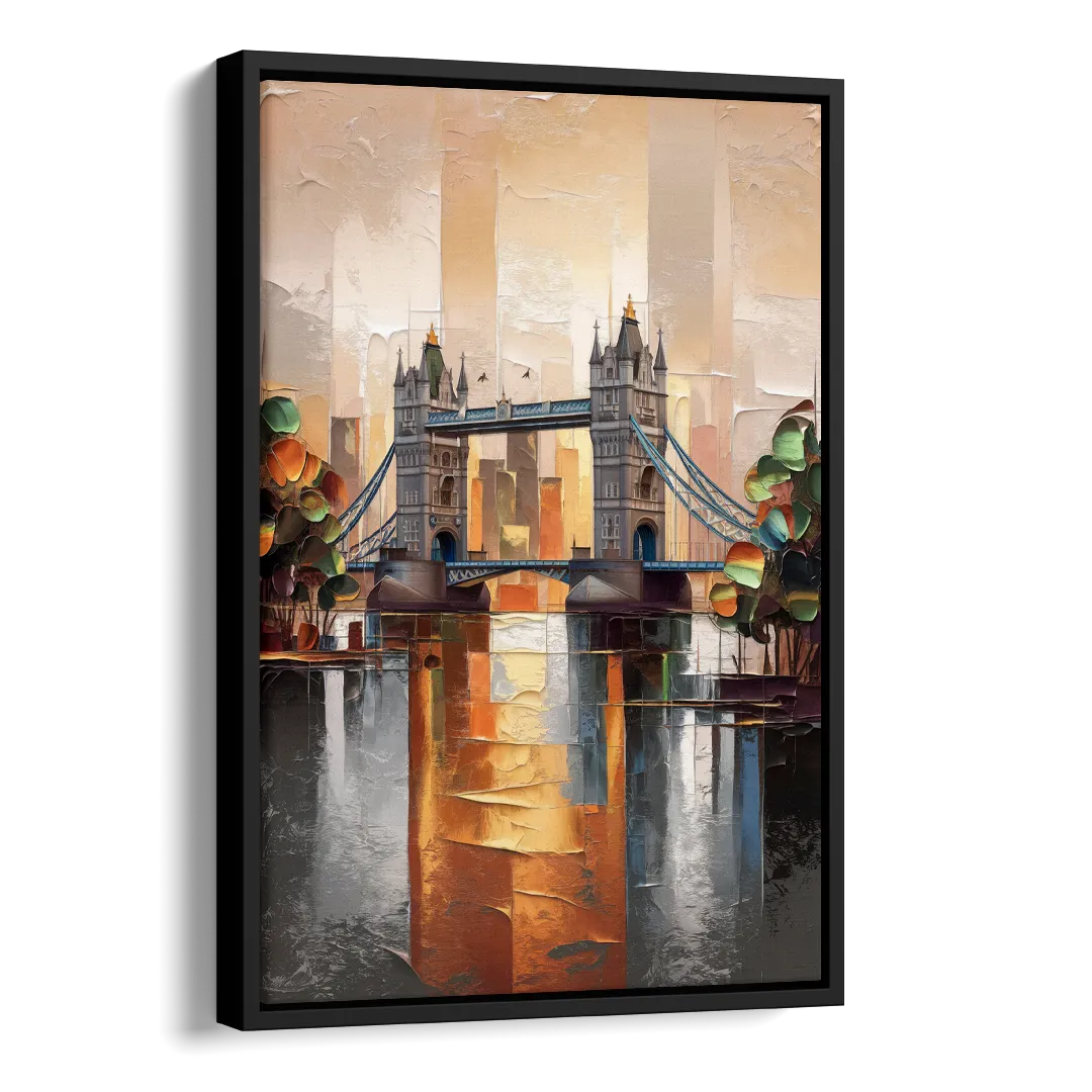 Sacramento Riverfront View Side - Black Canvas Wall Art