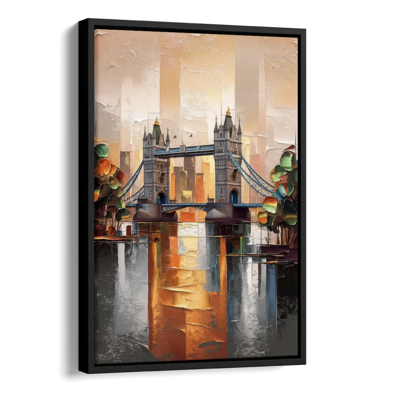 Sacramento Riverfront View Side - Black Canvas Wall Art