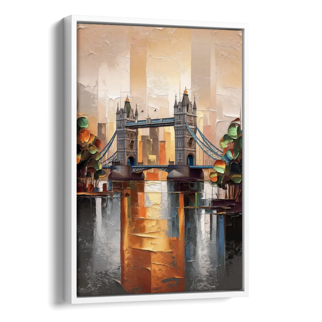 Sacramento Riverfront View Side - White Canvas Wall Art