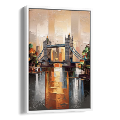 Sacramento Riverfront View Side - White Canvas Wall Art