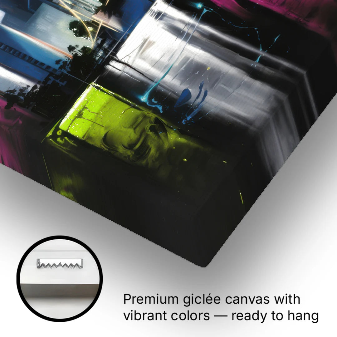 Sacramento Urban Street Art - Canvas Wall Art - Gallery Wrap Corner