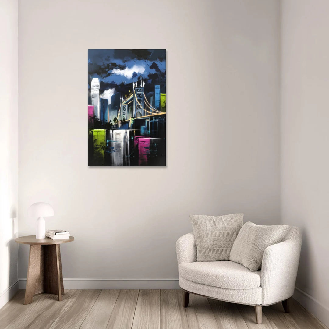 Sacramento Urban Street Art - Canvas Wall Art - Sofa - 24x36