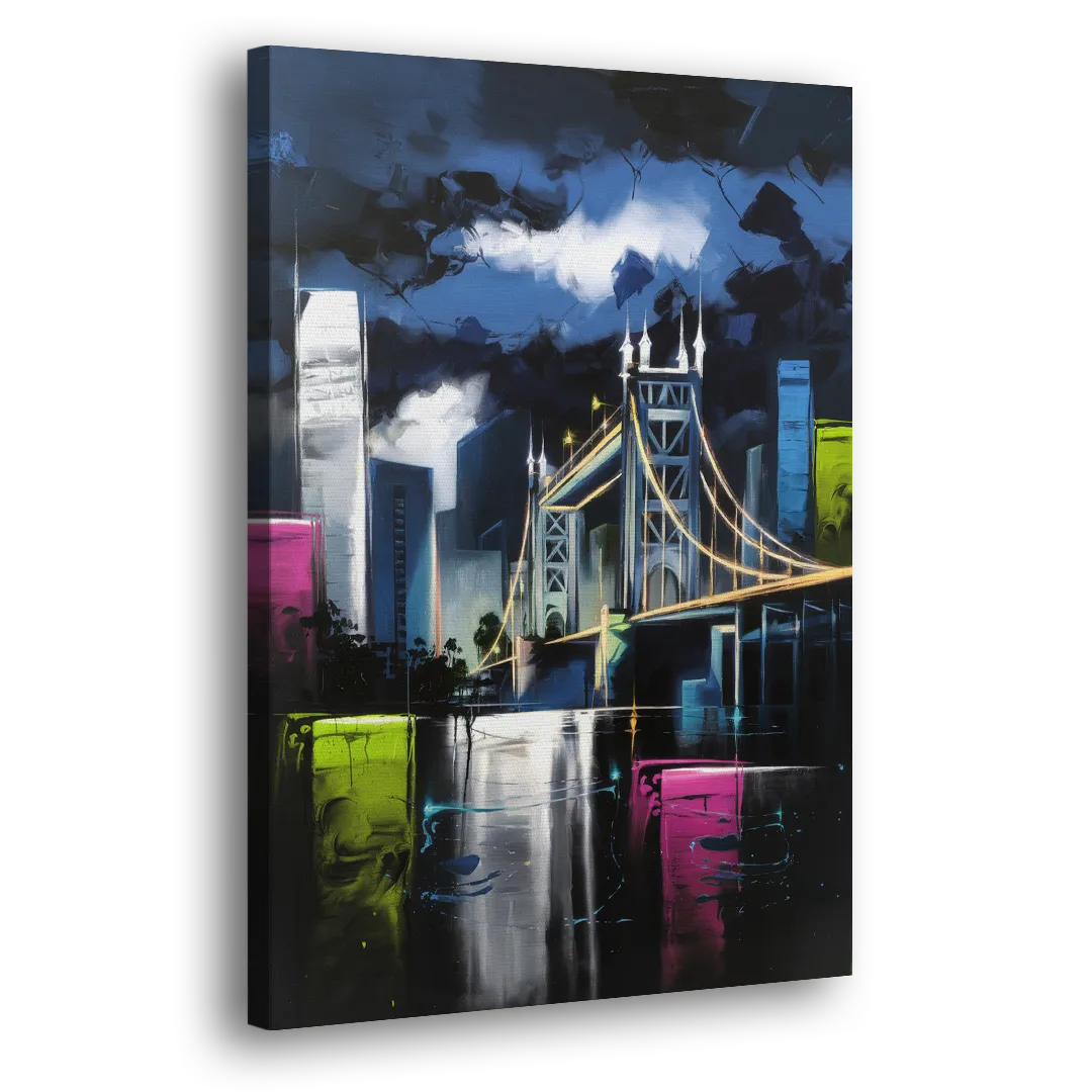 Sacramento Urban Street Art Side - Canvas Wall Art