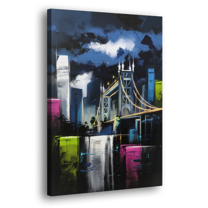 Sacramento Urban Street Art Side - Canvas Wall Art
