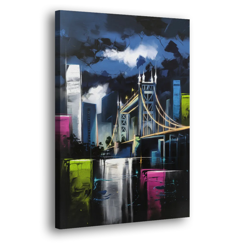 Sacramento Urban Street Art - Canvas Wall Art
